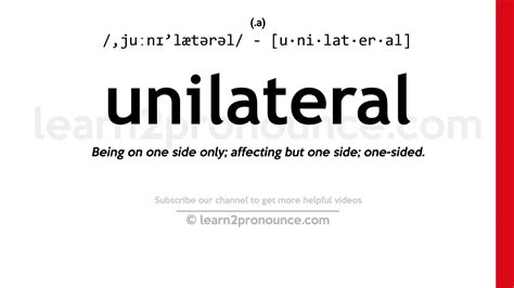 Unilateral meaning